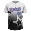 Maxcorners Custom White Light Blue Black-Pink Gradient Style Twinkle Star Two-Button Unisex Softball Jersey LM2605