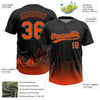 Maxcorners Custom Black Orange-Gray San Francisco City Edition Gradient Two-Button Unisex Softball Jersey LM2605