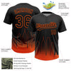 Maxcorners Custom Black Orange Philadelphia City Edition Gradient Two-Button Unisex Softball Jersey LM2605