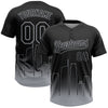 Maxcorners Custom Black Gray Los Angeles City Edition Gradient Two-Button Unisex Softball Jersey LM2605