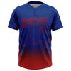 Maxcorners Custom Royal Red Atlanta City Edition Gradient Two-Button Unisex Softball Jersey LM2605
