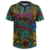 Maxcorners Custom Black Pink Bowling 3D Pattern Design Two-Button Unisex Softball Jersey LM2605