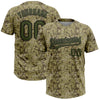 Maxcorners Custom Camo Olive-Black Salute To Service Two-Button Unisex Softball Jersey LM2605