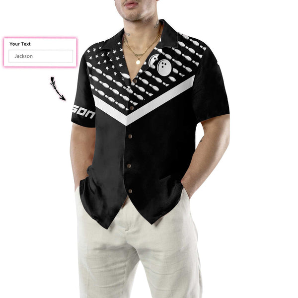 Maxcorners Customized Name Spear Swear Drink Repeat Bowling Hawaiian Shirt
