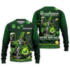 Maxcorners Irish Skull Leprechaun Hat Dark Beer Green St Patrick's Day Polo Shirts For Men, Golf Shirts For Men