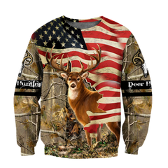 Max Corner Deer Hunting America Flag 3D All Over Printed Shirts Gift For Hunter