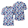 Maxcorners Funny Shark Japanese Wave Hawaiian Golf Shirt, Women's Golf Tops, Ladies Golf Shirts LM1507