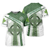 Maxcorners St Patrick's Day Celtic Knotwork Pattern Shamrock Golf Shirt, Polo Shirts For Men, Golf Shirts For Men