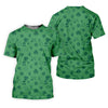 Maxcorners Leprechaun Hat Shamrock Beer Dark Green Seamless Pattern St. Patrick’s Day Golf Shirt, Golf Shirts For Men