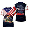 Maxcorners Make Fishing Great Again Patriotic Fishing Shirt, American Flag Fishing Shirt, SPF Long Sleeve Shirts Womens