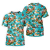 Maxcorners Women's Funny Surfing Santa Hawaiian Golf Shirt, Christmas Golf Shirt, Women’s Golf Polo LM1507