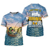 Maxcorners Drunk Frog Fishing with Beer, Funny Personalized Fishing Shirt