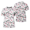 Maxcorners Pink Flamingo Golf Cart Martini Hawaiian Golf Shirt, Women’s Golf Polo, Ladies Golf Shirts LM1507