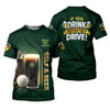 Maxcorners If You Drink Definitely Drive Golf And Beer Black Beer St Patrick's Day Green Golf Tops For Men, Golf Shirts For Men