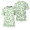 Maxcorners Dark Stout Beer St Patrick's Day Shamrocks White Golf Shirt, Polo Shirts For Men, Golf Shirts For Men