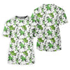 Maxcorners Green Cocktail Splash Pattern Golf Shirt, Ladies Golf Top, Hawaiian Golf Shirt, Women’s Golf Apparel LM1507