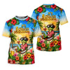 Maxcorners Funny Tropical Frog Drinking Hawaiian Golf Shirt, Golf Polo For Women, Printed Golf Shirt LM1507