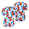 Maxcorners Bigfoot Flamingo Float Tropical Hawaiian Golf Shirt, Hawaiian Golf Shirt, Golf Tops For Women LM1507