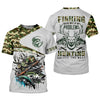 Maxcorners Fishing Solves Most Of My Problems Hunting Solves The Rest T-Shirt, Fisherman Outfit, Mens Casual Shirts