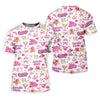 Maxcorners Pink Cowgirl Western Party Icons Golf Polo Shirt, Golf Shirts For Women, Ladies Golf Shirt LM1507