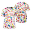 Maxcorners Retro Love Peace Van Floral Hawaiian Golf Shirt, Women’s Golf Tops, Performance Golf Shirt LM1507