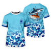 Maxcorners Custom Name Fishing Shirt for Men, Short Sleeve Saltwater Ocean Fishing Shirt, Fishing UPF Shirts