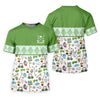 Maxcorners Custom Name Green Argyle Golf Icons Pattern Golf Shirt, Women’s Golf Polo, Golf Tops For Women, Printed Golf Shirt LM1507