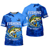 Maxcorners Fishing Is My Therapy – Personalized Bass Fishing UPF Shirt, Fishing Shirt for Men
