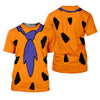 Maxcorners Fred Flintstone Costume Orange Design Golf Shirt, Women's Golf Shirt, Hawaiian Golf Shirt, Golf Polo For Women LM1507
