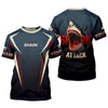 Maxcorners Shark Attack Fishing UPF Shirts, Fishing Tournament Shirt, Custom Fishing Shirt, Presents For Fishermen