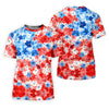 Maxcorners Red White Blue Hawaiian Golf Shirt, 250 Years Women's Golf Tops, Ladies Golf Shirts LM1507
