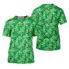Maxcorners Shamrock St Patrick's Day Light Green Golf Shirt, Polo Shirts For Men, Golf Shirts For Men, Golfing Apparel