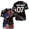 Maxcorners Riding Racewear American Cycling Customize Name 3D Shirts