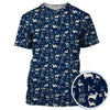 Maxcorners Funny Xmas Dog Pattern Polos, Golf Shirt For Golfers And Pet Lovers, Christmas Golf Shirt For Men