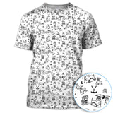 Maxcorners Christmas Golf Shirt For Men, Funny Xmas Dog Pattern Polos, Golf Shirt For Golfers