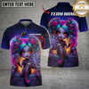 Maxcorners Dartboard Pastel Goth Girl Creepy Cute Doll Sugar Skulls Multi Options Personalized Name, Team Name Unisex 3D Shirt (3 Colors)