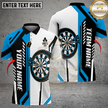 Maxcorners Darts Geometric Stripe Dartboard Multi Options Personalized Name, Team Name Unisex 3D Shirt (4 Colors)