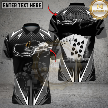 Maxcorners Poker Black Fire Personalized Name, Team Name Unisex Shirt LM1009