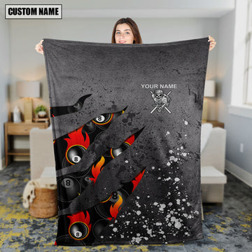 Maxcorners Personalized Billiard 8 Ball Blanket