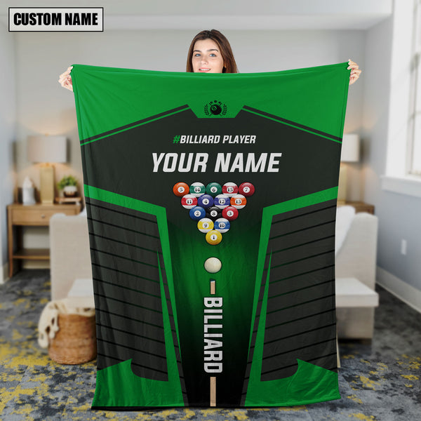 Maxcorners Personalized Billiard Green Blanket