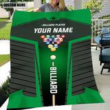 Maxcorners Personalized Billiard Green Blanket