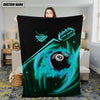 Maxcorners Personalized Billiard Blue Fire Pattern Blanket