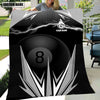 Maxcorners Personalized Billiard 8 Ball Grey Blanket