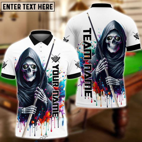 Maxcorners Billiards Reaper Colorful Personalized Name 3D Shirt