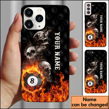 Maxcorners 8 Ball Skull Personalized Phone Case