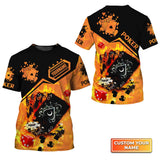 Poker Royal Flush On Fire Personalized Name 3D Tshirt Gift For Poker Players