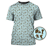 Maxcorners Crazy Golf Pattern Shirt, Bigfoot Golf Shirt For Men, Golf Gift For Golfer