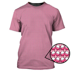 Maxcorners Breast Cancer Pattern Golf Shirt, Pink Golf Shirt, Golf Gift For Golfers, Breast Cancer Golf Shirt