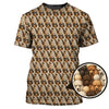 Maxcorners Dog Pattern Golf Shirt, Poodle Golf Shirt, Funny Poodle Golf Shirt For Golfers