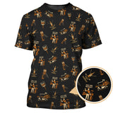 Maxcorners Pattern Golf Polos For Men, Golf And Whiskey Shirt With Retro Style For Golfers, Crazy Golf Shirt